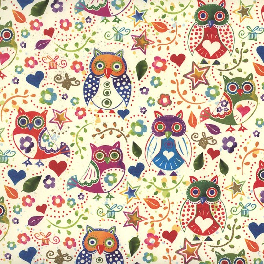 Country Owls Italian Print Paper ~ Carta Fiorentina Italy